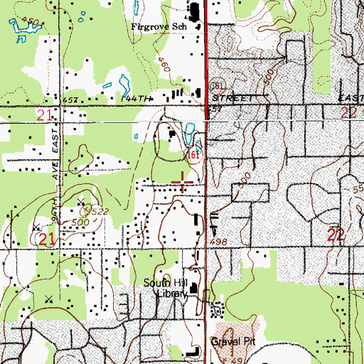 Topographic Map of Toddlers University Child Care Center, WA