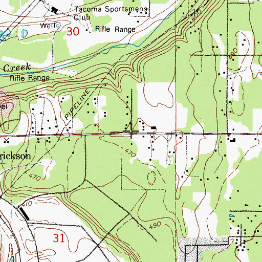 Topographic Map of Toddlers University V Child Care Center, WA