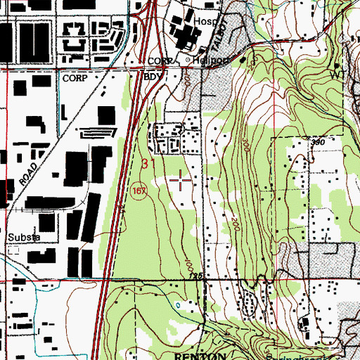 Topographic Map of Learning Land Child Care Center Renton II, WA