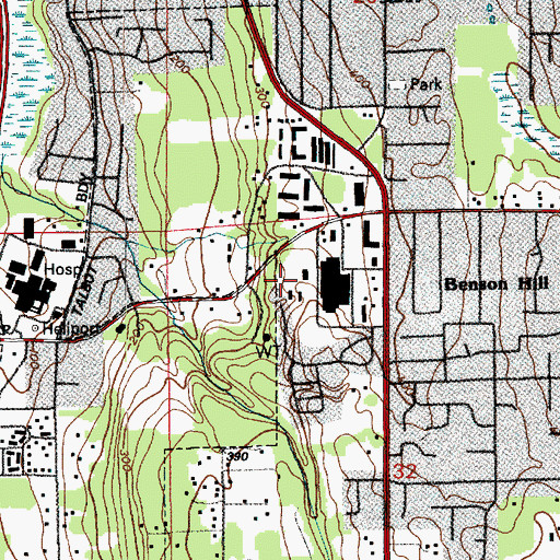 Topographic Map of Spring Glen Daycare Center, WA
