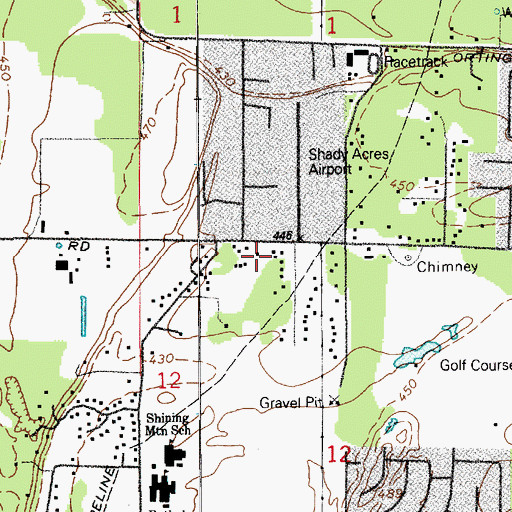 Topographic Map of Hugs Tugs and Luvs I Preschool, WA