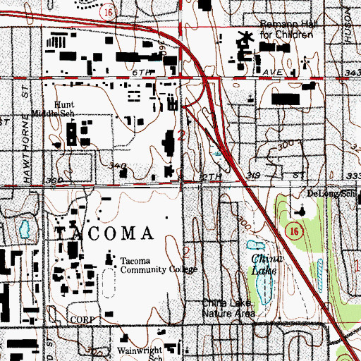 Topographic Map of Little Lamb Childrens Center, WA