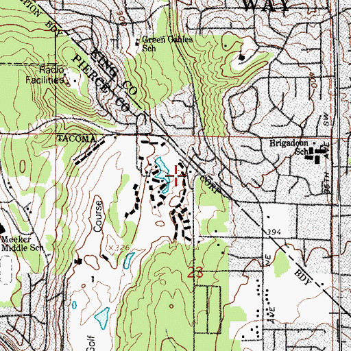 Topographic Map of My World Too Daycare Center, WA