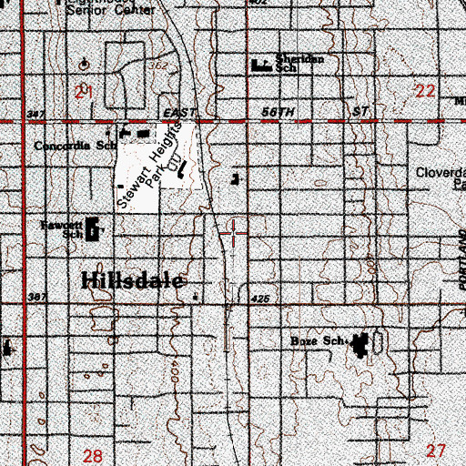 Topographic Map of Unity Children University III Daycare Center, WA