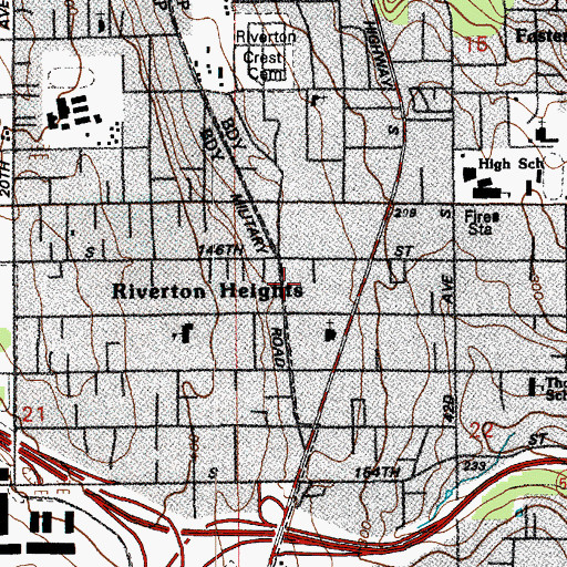 Topographic Map of Kid Kare Day Kare Center, WA