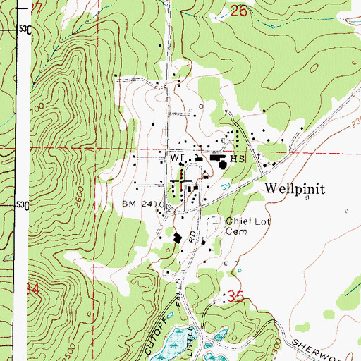 Topographic Map of Spokane Tribe of Indians Child Care Center, WA