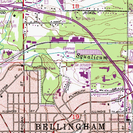 Topographic Map of Bellingham Child Care Learning Center, WA