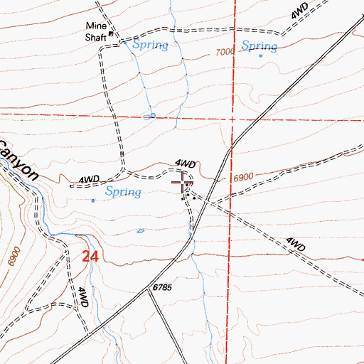 Topographic Map of Goat Ranch, CA