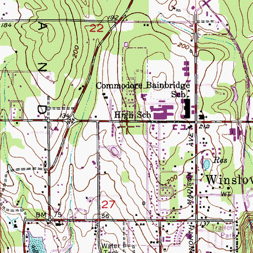 Topographic Map of First Years Childrens Center, WA