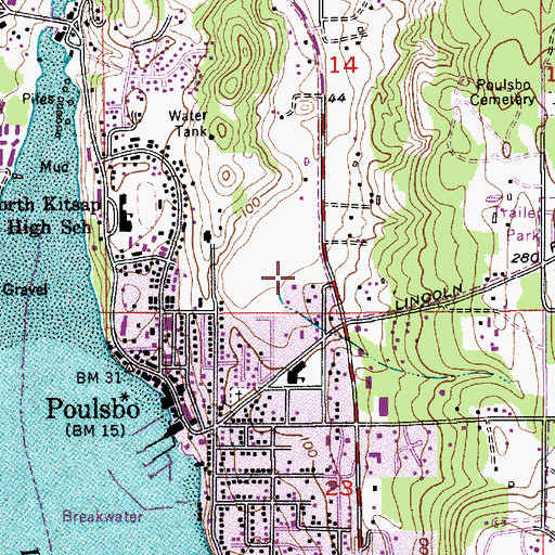 Topographic Map of Glen Eden Institute, WA
