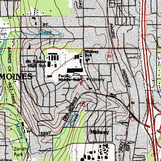 Topographic Map of Grace Children's Center, WA