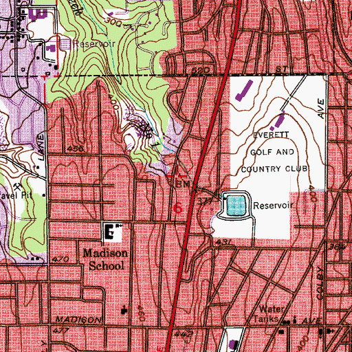 Topographic Map of Tomorrows Hope Child Care Center, WA