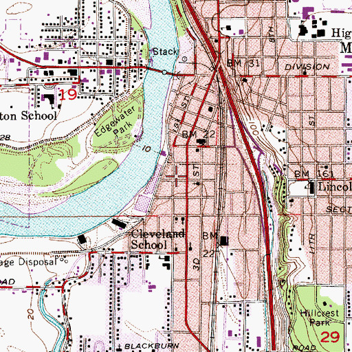 Topographic Map of Mount Vernon Special Education Center, WA