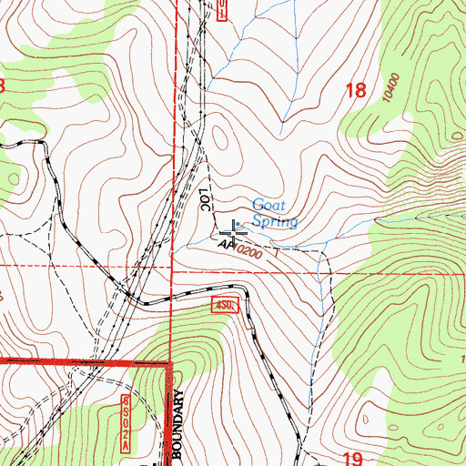 Topographic Map of Goat Spring, CA