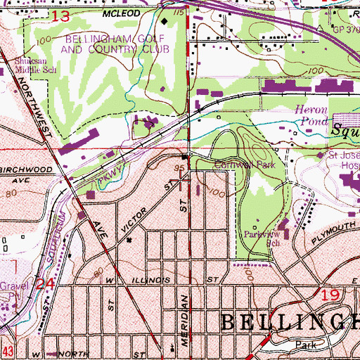 Topographic Map of Kids World Kids' Center, WA