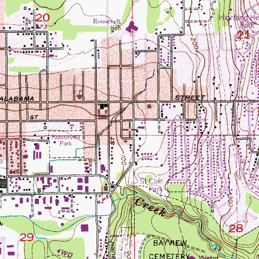 Topographic Map of Kindercare Learning Center 997, WA