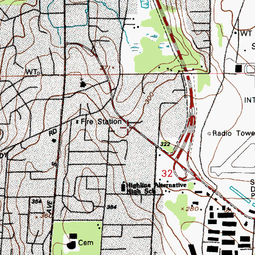 Topographic Map of Kindercare Learning Center 1366, WA