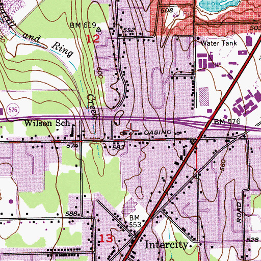 Topographic Map of Kindercare Learning Center 1146, WA