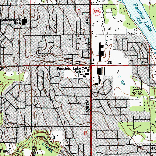 Topographic Map of Kindercare Learning Center 1152, WA