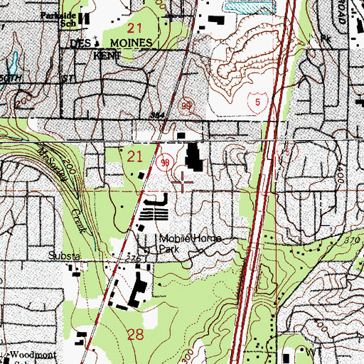 Topographic Map of Kindercare Learning Center 871, WA