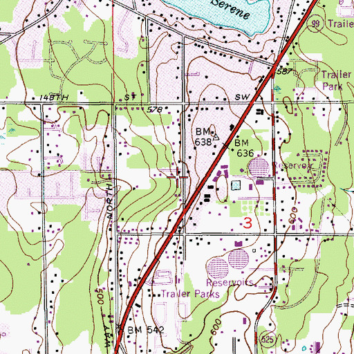 Topographic Map of Kindercare Learning Center 1147, WA