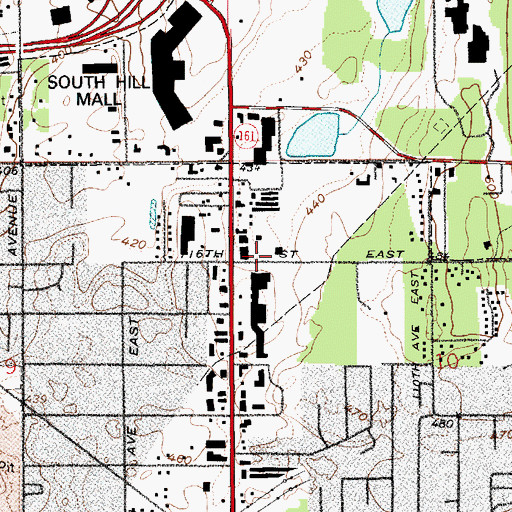 Topographic Map of Kindercare Learning Center, WA