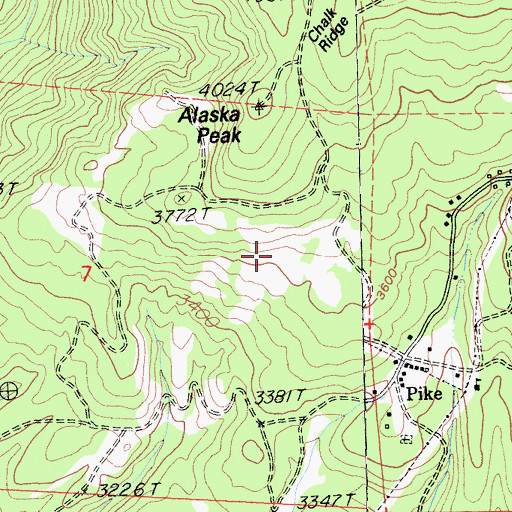 Topographic Map of Godfrey Ranch, CA