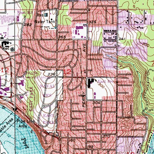 Topographic Map of Emmanuel Lutheran Child Care Center, WA