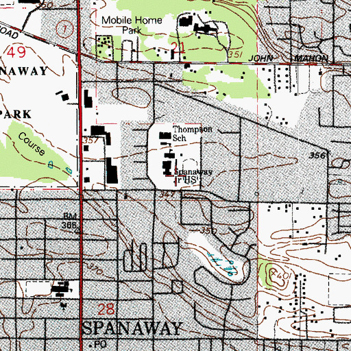 Topographic Map of Thompson Preschool, WA