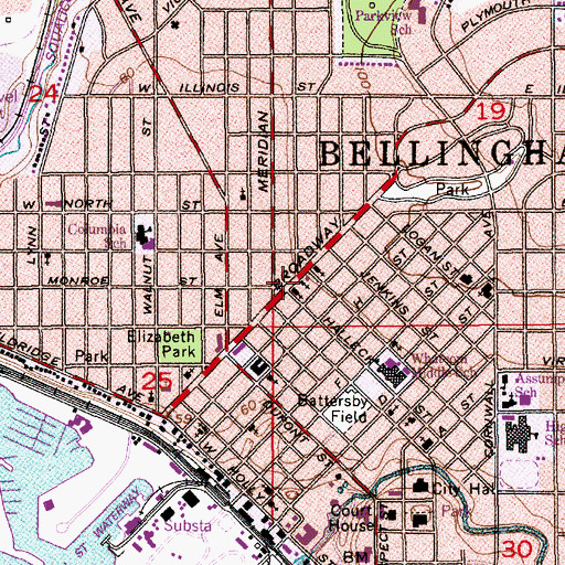 Topographic Map of Cedar Tree Montessori School, WA