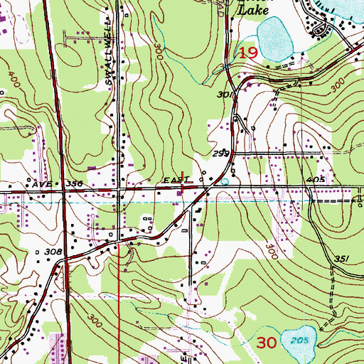 Topographic Map of Country Dawn Preschool, WA