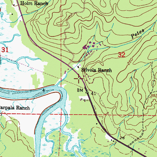 Topographic Map of Naselle Youth Camp School, WA