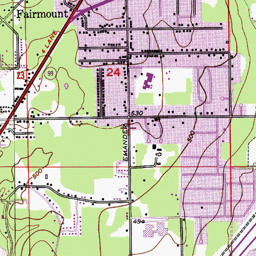 Topographic Map of Greater Trinity Christian Learning Academy, WA