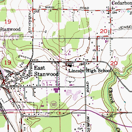 Topographic Map of Summit Academy, WA
