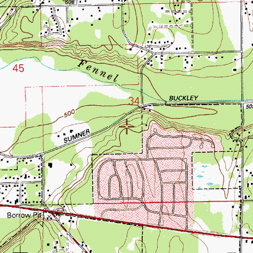 Topographic Map of Kelly Lake Montessori School, WA
