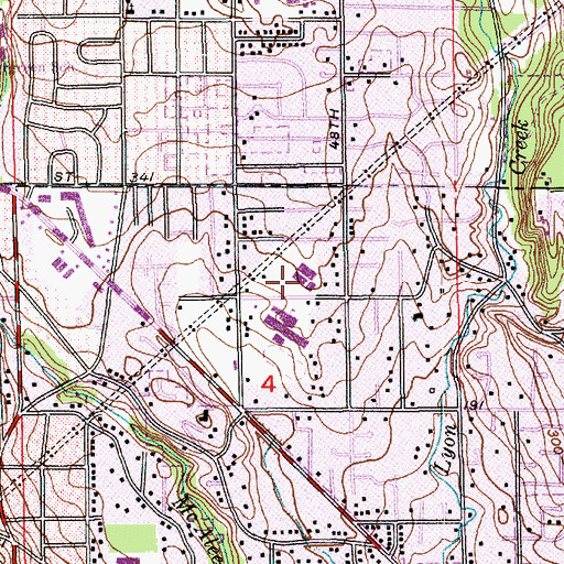 Topographic Map of Living Wisdom School of Seattle, WA