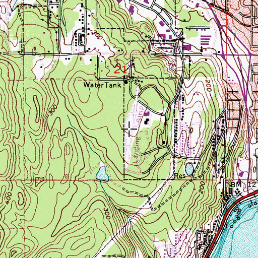 Topographic Map of Washington Youth Academy, WA