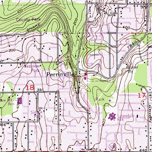 Topographic Map of Olympic View Montessori School, WA
