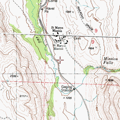 Topographic Map of Paschal Sherman Indian School, WA