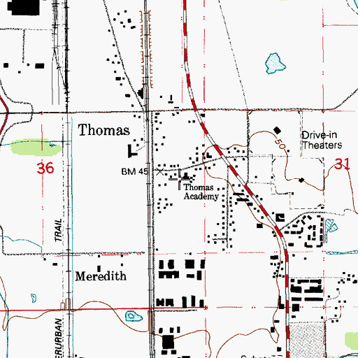 Topographic Map of Rainier Christian Preschool, WA