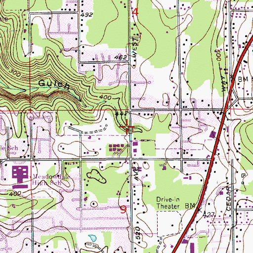 Topographic Map of Saint Timothy Lutheran Preschool, WA