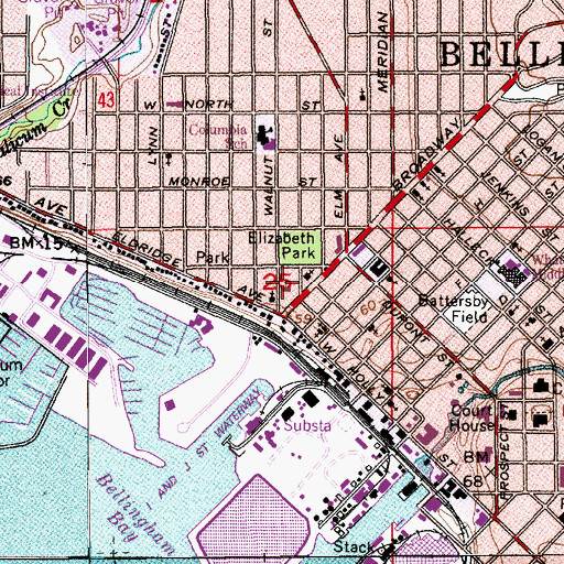Topographic Map of Slavic Christian Academy Bellingham, WA