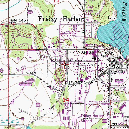 Topographic Map of Stillpoint School, WA