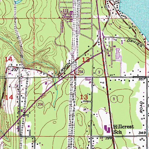 Topographic Map of Sunnyside Preschool and Kindergarten School Lake Stevens Campus, WA