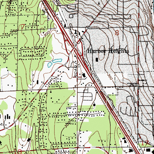 Topographic Map of Peninsula Lutheran School, WA