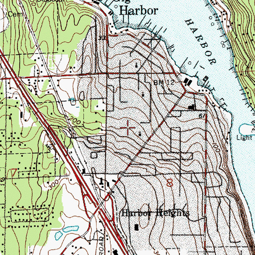 Topographic Map of Saint Nicholas Catholic School, WA