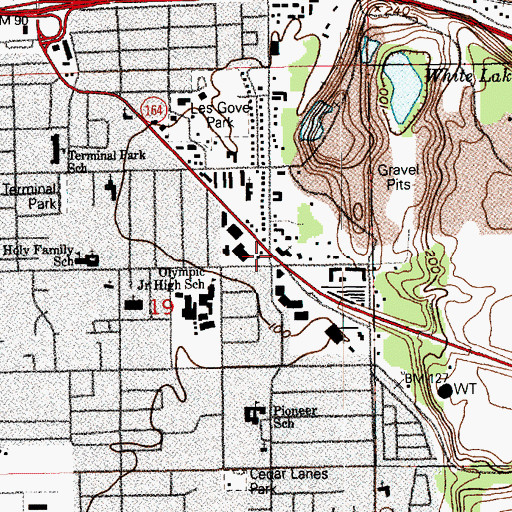 Topographic Map of Zion Lutheran Preschool, WA