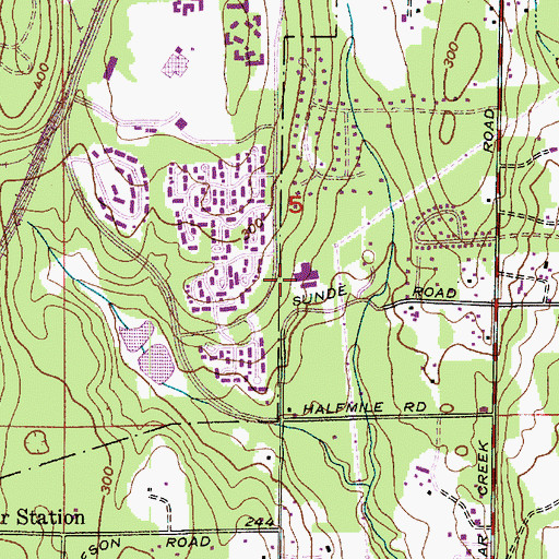 Topographic Map of Clear Creek Elementary School, WA