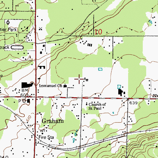 Topographic Map of Nelson Elementary School, WA