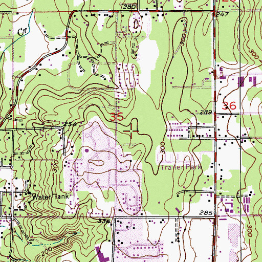 Topographic Map of Pinecrest Elementary School, WA